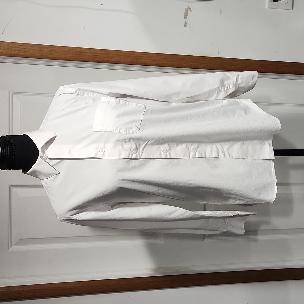 Men's White Dress Shirt with Pocket